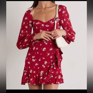 Reformation Floral Print Mini Dress